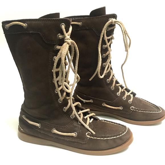 Womans Sperrys Top-Sider Suede Leather Boots - Picture 4 of 8